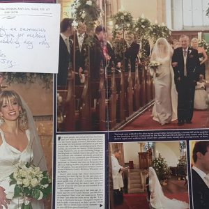 Wedding of Claire Goose and Craig Woodrow as featured in Hello magazine Jan 2008 Testimonial